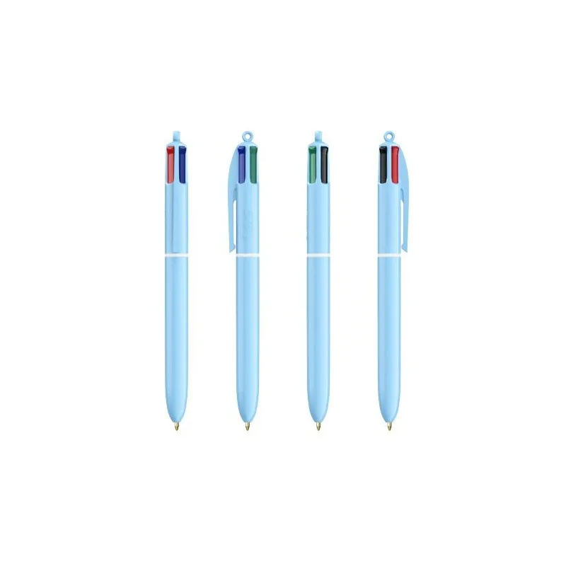 Stylo Personnalisé Unique et Créatif 4 Couleurs Pastel BIC® Matières : caoutchouc Couleurs : noir impression haute définition