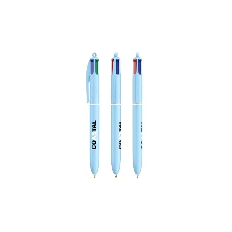 Stylo Personnalisé Unique et Créatif 4 Couleurs Pastel BIC® Matières : caoutchouc Couleurs : noir cadeau affaires élégant