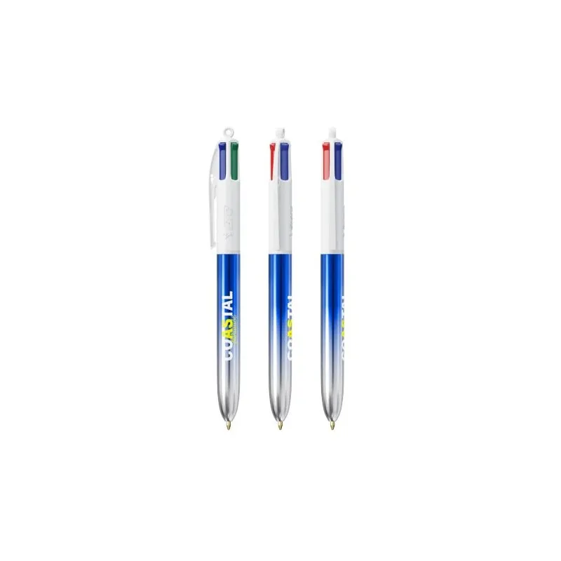 Stylo Publicitaire Bicolor à 4 Couleurs BIC® Couleurs : noir objet promotionnel éco-responsable