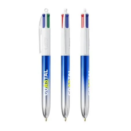 Stylo Publicitaire Bicolor à 4 Couleurs BIC® Couleurs : noir objet promotionnel éco-responsable