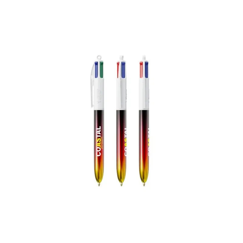 Stylo Écologique 4 Couleurs® Personnalisé - BIC® Flags Collection Matières : verre recyclé Couleurs : translucide Contenance : 1