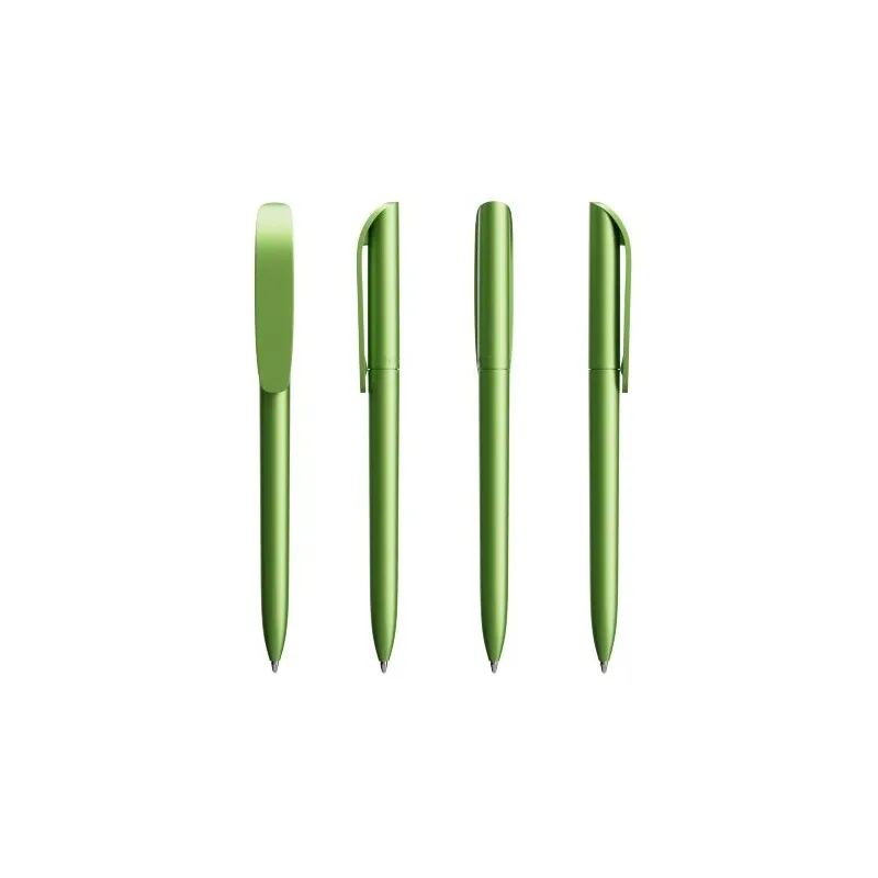 Stylo à bille personnalisable glacé - BIC® Super Clip Matières : cuir recyclé Couleurs : bleu foncé livraison express 24h 48h