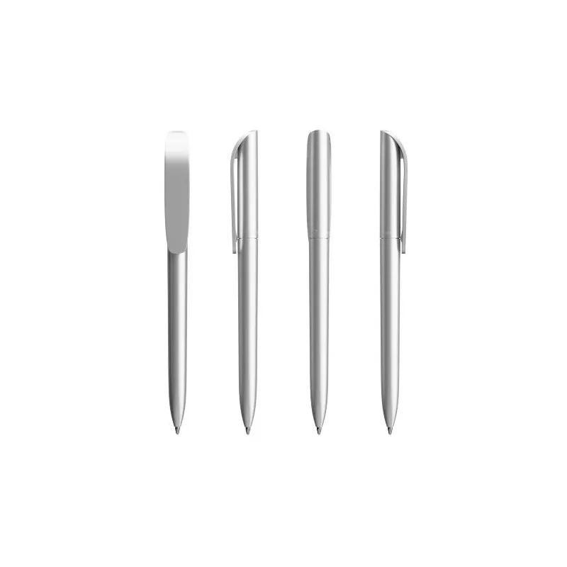 Stylo à bille personnalisable glacé - BIC® Super Clip Matières : cuir recyclé Couleurs : noir marquage couleur éclatante