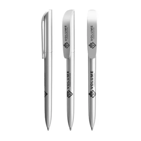 Stylo à bille personnalisable glacé - BIC® Super Clip Matières : cuir recyclé Couleurs : noir personnalisable avec votre logo