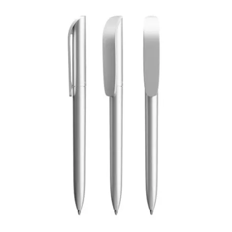 Stylo à bille personnalisable glacé - BIC® Super Clip Matières : cuir recyclé Couleurs : noir livraison express 24h 48h