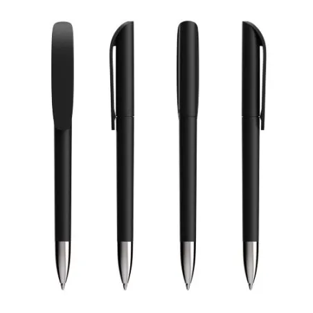 Stylo Écriture Élégant Super Clip Soft Advance - BIC® Matières : bois Couleurs : noir marquage laser ultra précis