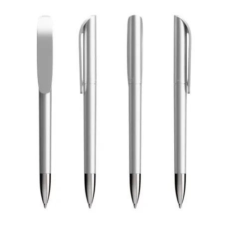 Stylo Précis et Élégant Glacé - BIC® Super Clip Advance Matières : simili cuir Couleurs : noir cadeau collaborateur premium