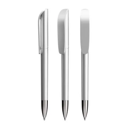 Stylo Précis et Élégant Glacé - BIC® Super Clip Advance Matières : simili cuir Couleurs : noir marquage couleur éclatante