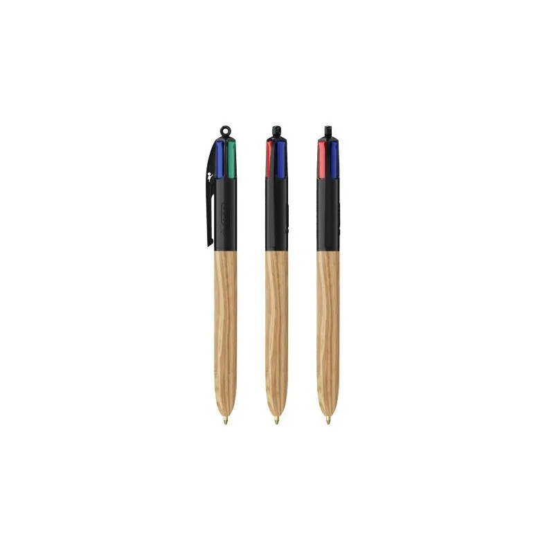 Stylo Écologique 4 Couleurs Personnalisé Wood Style BIC® Matières : bois Couleurs : noir goodies personnalisé en stock
