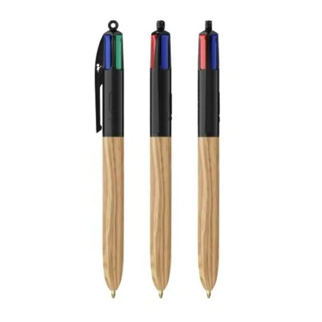 Stylo Écologique 4 Couleurs Personnalisé Wood Style BIC® Matières : bois Couleurs : noir goodies personnalisé en stock