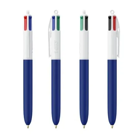 Stylo Écologique Personnalisé 4 Couleurs Soft BIC® Matières : bois Couleurs : blanc impression haute définition