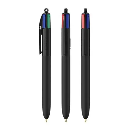 Stylo Écologique Personnalisé 4 Couleurs Soft BIC® Matières : polyester Couleurs : noir objet publicitaire robuste