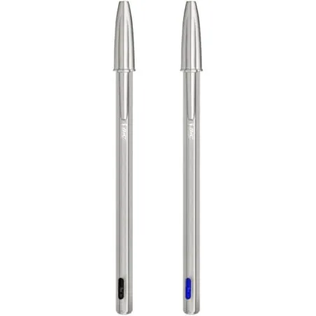 Stylo bille personnalisé durable BIC® Cristal® Re New Matières : polyester Couleurs : bleu impression haute définition