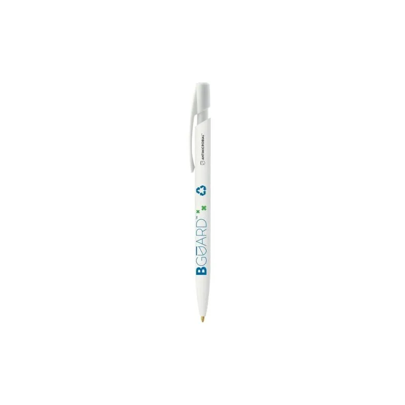 Stylo bille personnalisé antimicrobien écologique BIC® Media Clic BGUARD™ Matières : polyester Couleurs : vert cadeau entreprise