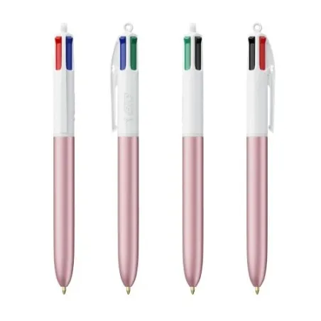 Stylo Bille Personnalisé 4 Couleurs Glacé Fiable pas cher BIC® Round Stic® BGUARD™ Matières : aluminium recyclé&nbsp; Couleurs : arge