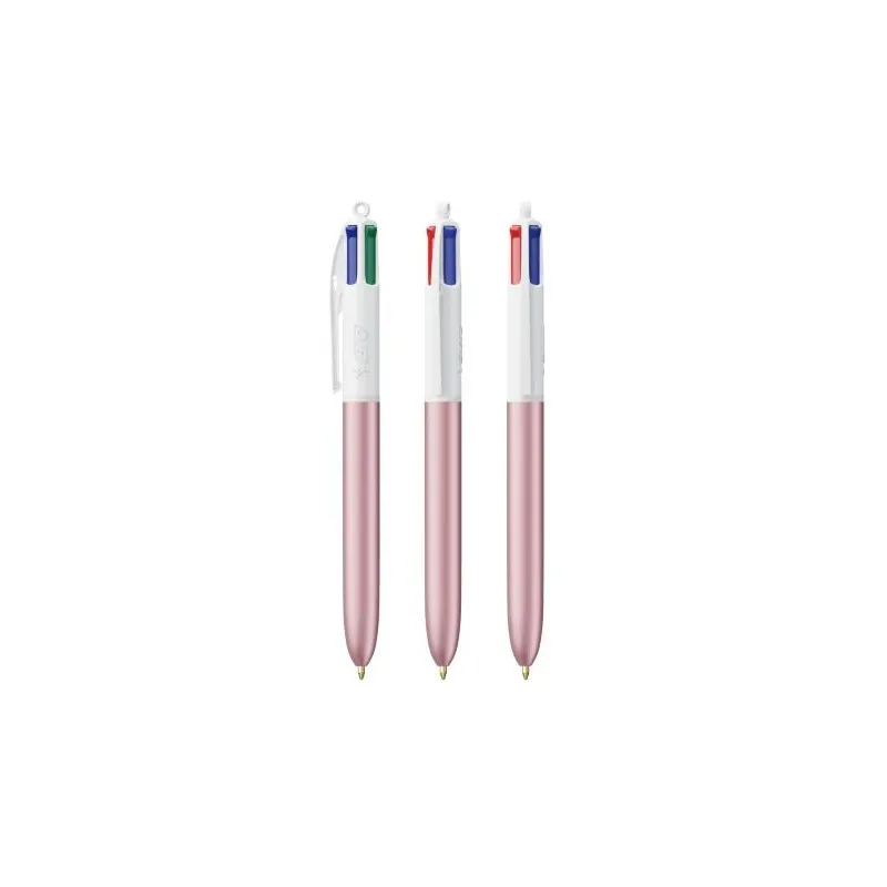 Stylo Bille Personnalisé 4 Couleurs Glacé Fiable pas cher BIC® Round Stic® BGUARD™ Matières : aluminium recyclé&nbsp; Couleurs : arge