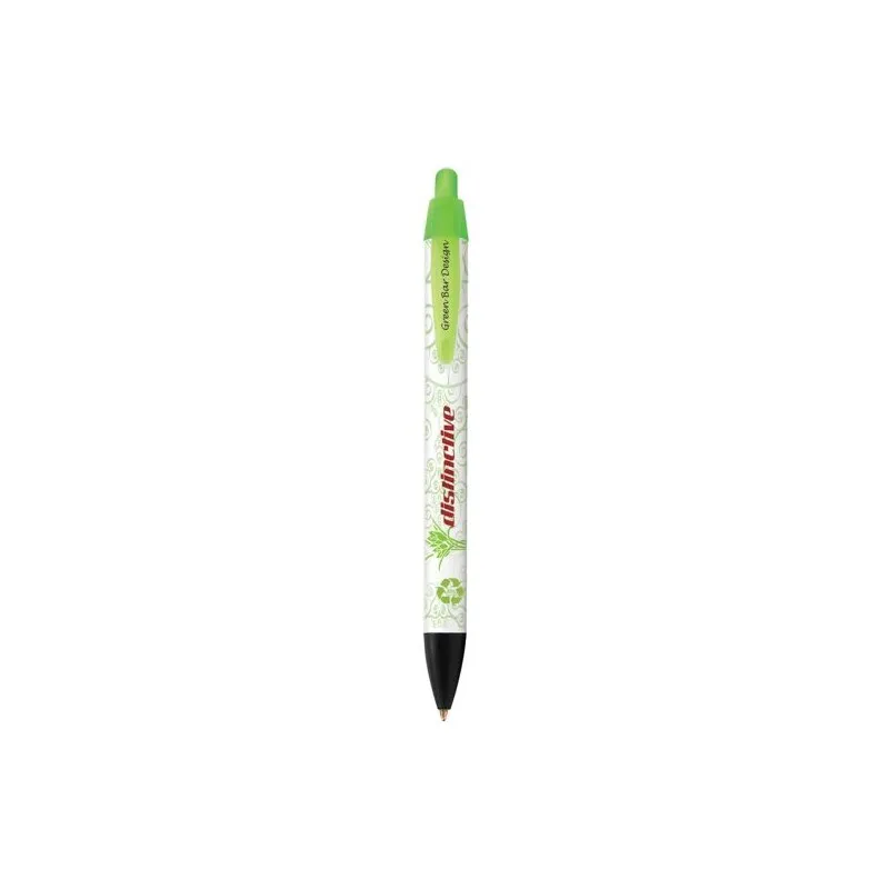 Stylo Bille Écologique Personnalisé Wide Body™ Ecolutions® BIC® Matières : acier inoxydable Couleurs : rouge impression haute dé