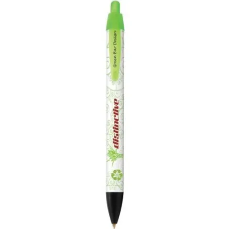 Stylo Bille Écologique Personnalisé Wide Body™ Ecolutions® BIC® Matières : acier inoxydable Couleurs : rouge impression haute dé