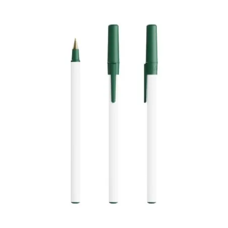 Stylo Bille Écologique Personnalisé Round Stic® BIC® Matières : bambou Couleurs : blanc cadeau collaborateur premium