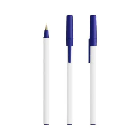 Stylo Bille Écologique Personnalisé Round Stic® BIC® Matières : bambou Couleurs : blanc objet publicitaire robuste