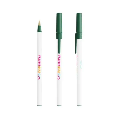Stylo Bille Écologique Personnalisé Round Stic® BIC® Couleurs : blanc livraison express 24h 48h