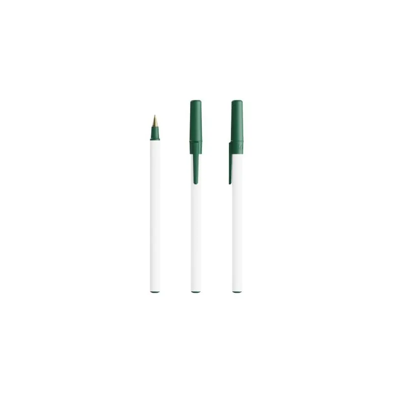 Stylo Bille Écologique Personnalisé Round Stic® BIC® Couleurs : blanc personnalisation rapide en France