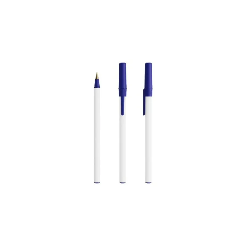 Stylo Bille Écologique Personnalisé Round Stic® BIC® Couleurs : blanc marquage couleur éclatante