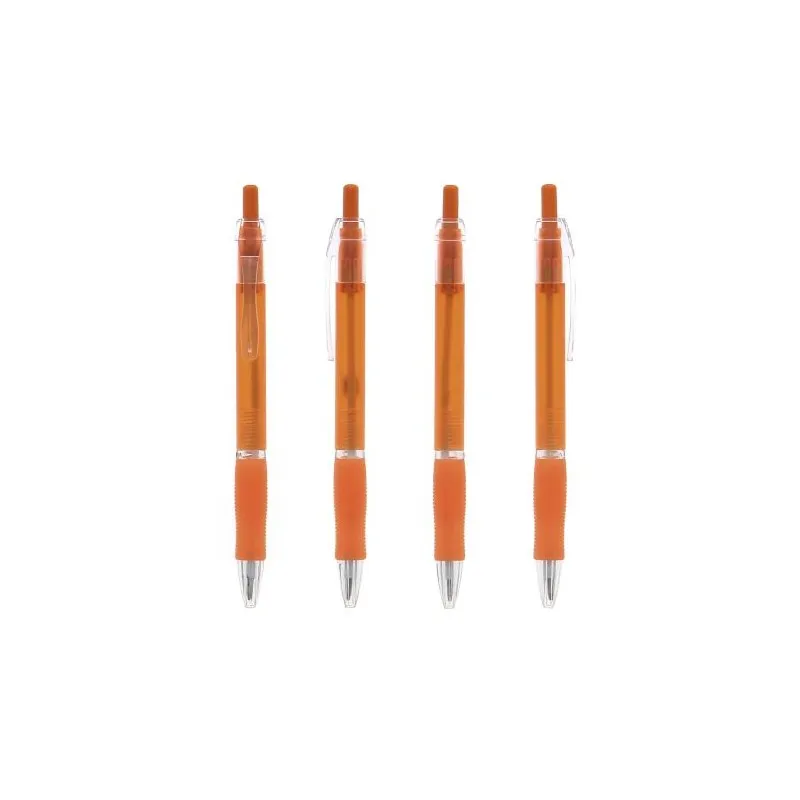 Stylo Click Publicitaire Personnalisé Matières : acier inoxydable Couleurs : orange goodies entreprise design