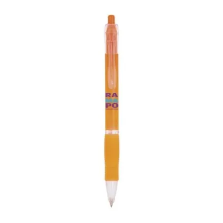 Stylo Click Publicitaire Personnalisé Matières : acier inoxydable Couleurs : orange marquage couleur éclatante