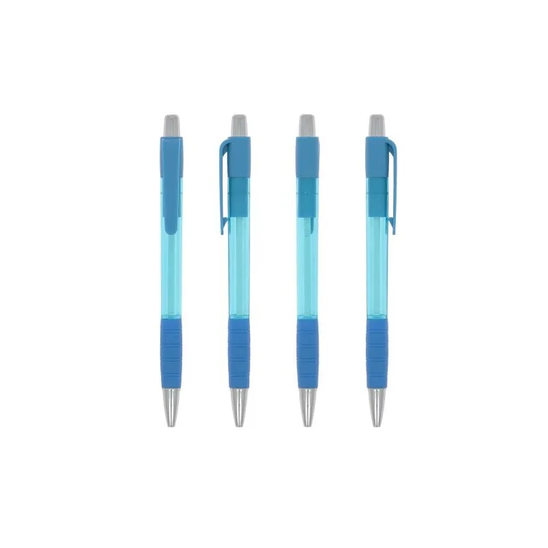 Stylo Écologique Personnalisé Striped Grip pas cher Couleurs : bleu Matières : polyester recyclé objet promo petit budget