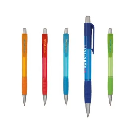 Stylo Écologique Personnalisé Striped Grip pas cher Matières : polypropylène (PP) Couleurs : bleu personnalisable avec votre log