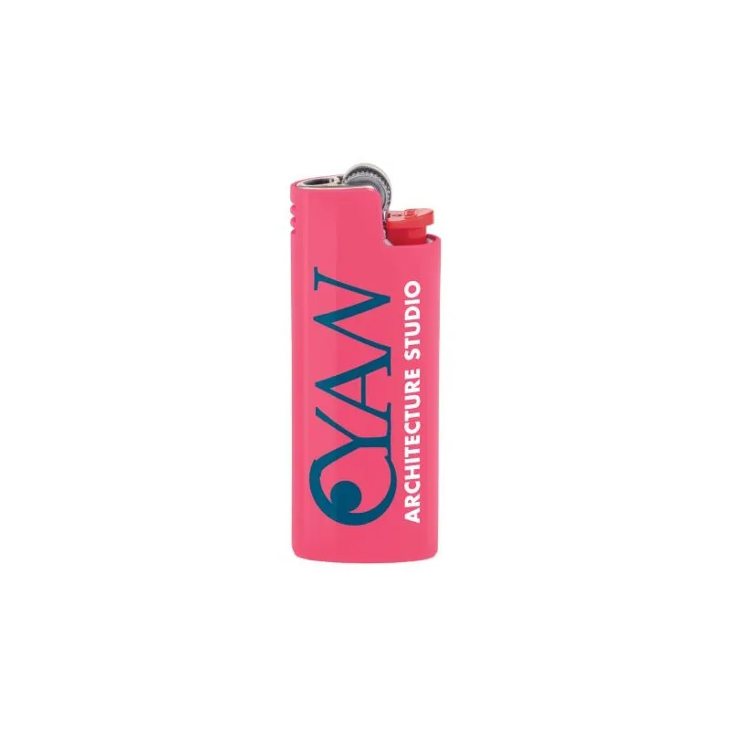 Étui de Briquet de Luxe Personnalisé BIC® Styl'it Matières : polaire Couleurs : rose impression haute définition