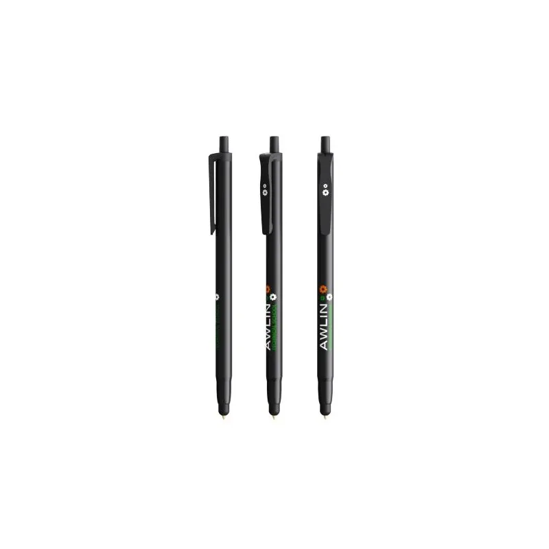 Stylo bille publicitaire personnalisé Clic Stic Stylus BIC® Matières : acrylique Couleurs : vert objet promotionnel éco-responsa