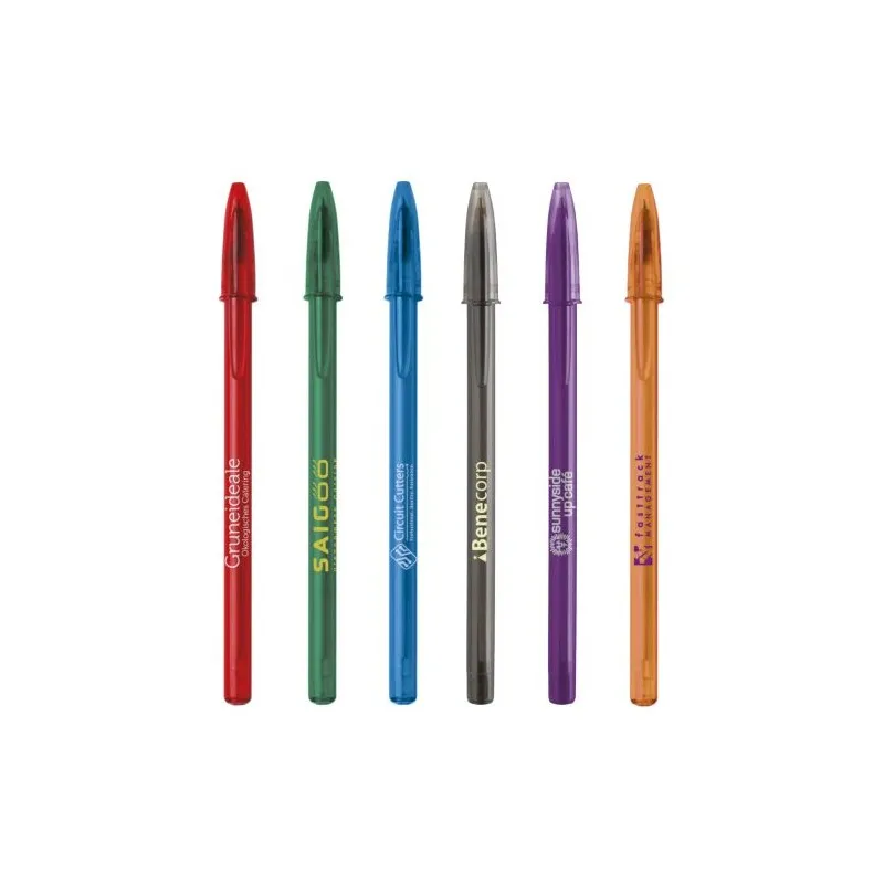 Stylo Bille Personnalisé Écologique BIC® Style Matières : silicone Couleurs : rouge cadeau collaborateur premium