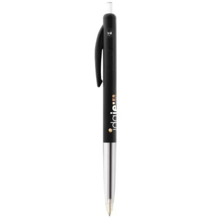 Stylo Rétractable Écologique Personnalisé M10® Clic BIC® Matières : bambou Couleurs : gris marquage couleur éclatante