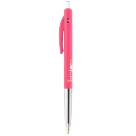 Stylo Rétractable Écologique Personnalisé M10® Clic BIC® Matières : bambou Couleurs : bleu marine cadeau affaires élégant