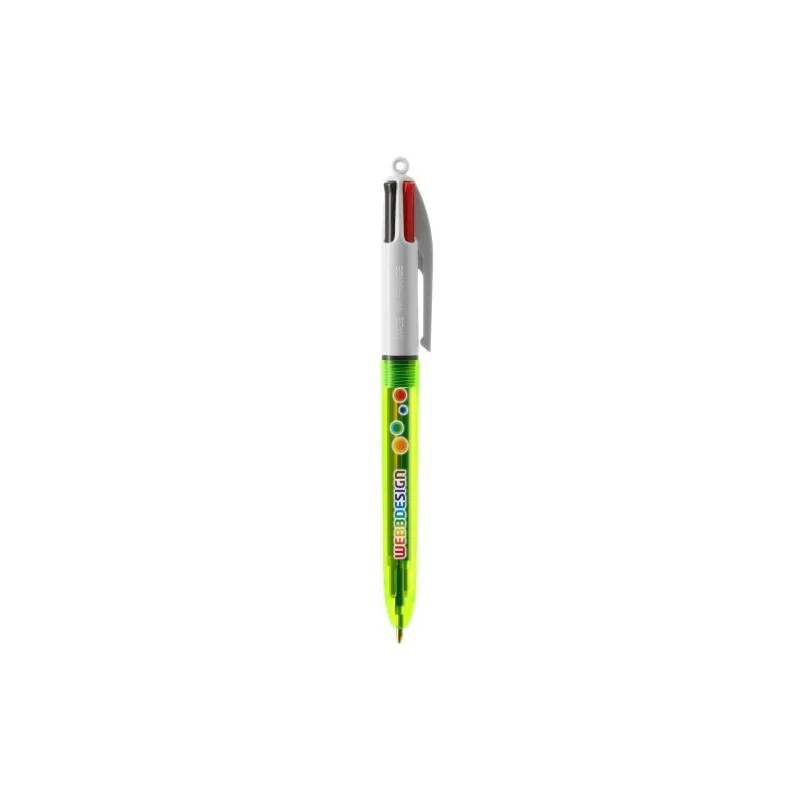 Stylo Bille Fluo 4 Couleurs avec Lanyard - BIC® Objets Publicitaires Matières : bambou Couleurs : noir cadeau entreprise pas che