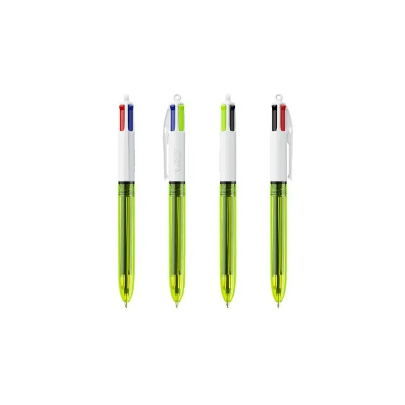 Stylo Bille Fluo 4 Couleurs avec Lanyard - BIC® Objets Publicitaires Matières : bambou Couleurs : noir marquage laser ultra préc