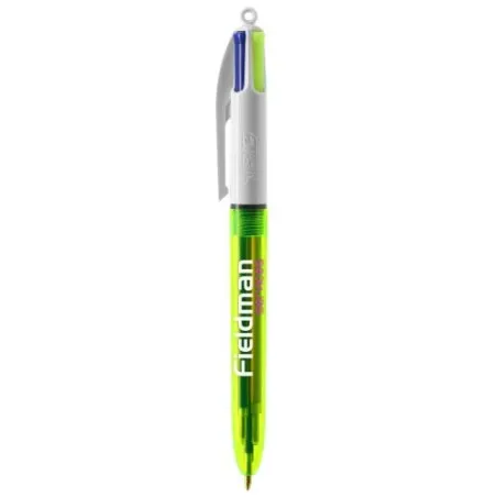 Stylo Bille Fluo 4 Couleurs avec Lanyard - BIC® Objets Publicitaires Matières : bambou Couleurs : noir cadeau collaborateur prem