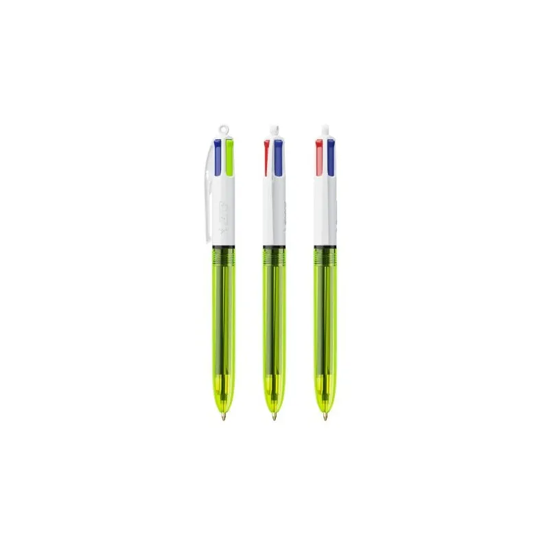 Stylo Bille Fluo 4 Couleurs avec Lanyard - BIC® Objets Publicitaires Matières : bambou Couleurs : noir personnalisation rapide e