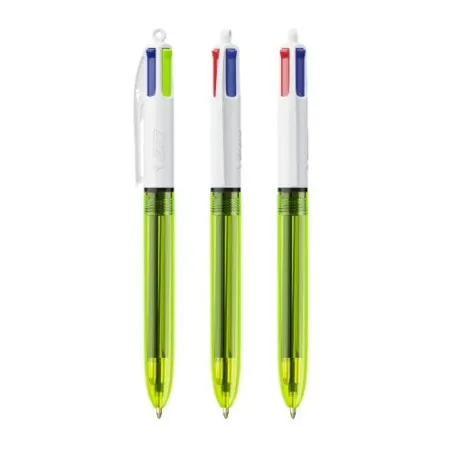 Stylo Bille Fluo 4 Couleurs avec Lanyard - BIC® Objets Publicitaires Matières : bambou Couleurs : noir personnalisation rapide e