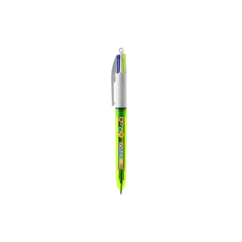 Stylo Bille Fluo 4 Couleurs avec Lanyard - BIC® Objets Publicitaires Matières : bambou Couleurs : noir accessoire événementiel u