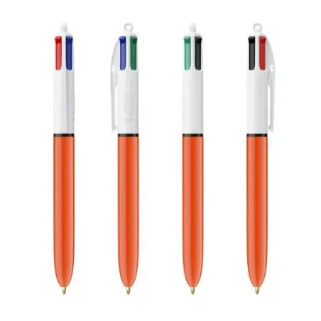 Stylo Bille Multicouleur Personnalisé 4 Couleurs BIC® Matières : acier inoxydable Couleurs : bleu métallisé Contenance : 500 ml 