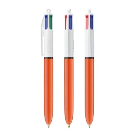 Stylo Bille Multicouleur Personnalisé 4 Couleurs BIC® Matières : acier inoxydable Couleurs : bleu métallisé Contenance : 500 ml 