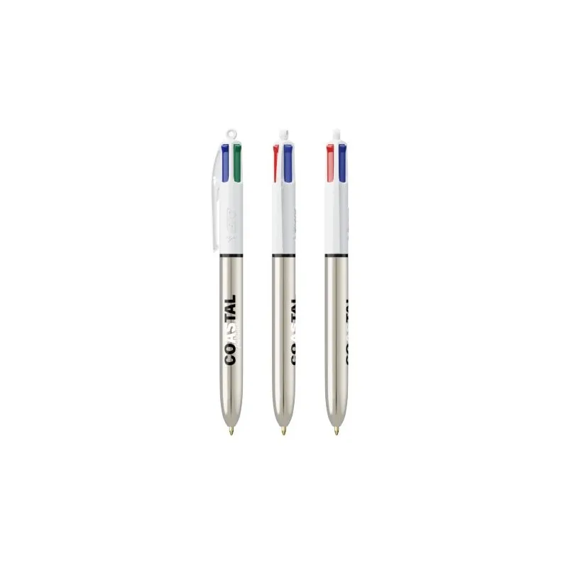 Stylo Bille Personnalisé 4 Couleurs Shine avec Lanyard - BIC® Matières : métal Capacité : 8 Go Couleurs : blanc impression logo 
