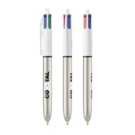 Stylo Bille Personnalisé 4 Couleurs Shine avec Lanyard - BIC® Matières : métal Capacité : 8 Go Couleurs : blanc impression logo 
