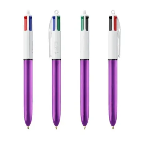 Stylo Bille Personnalisé 4 Couleurs Shine avec Lanyard - BIC® Matières : métal Capacité : 8 Go Couleurs : bleu marquage laser ul