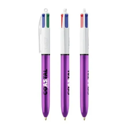 Stylo Bille Personnalisé 4 Couleurs Shine avec Lanyard - BIC® Matières : métal Capacité : 8 Go Couleurs : bleu accessoire événem