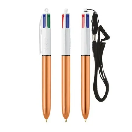 Stylo Bille Personnalisé 4 Couleurs Shine avec Lanyard - BIC® Matières : métal Capacité : 8 Go Couleurs : noir goodies personnal
