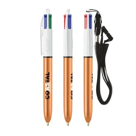 Stylo Bille Personnalisé 4 Couleurs Shine avec Lanyard - BIC® Matières : métal Capacité : 8 Go Couleurs : noir impression haute 